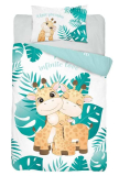 Obliečky do postieľky Žirafy baby tyrkys 100/135, 40/60