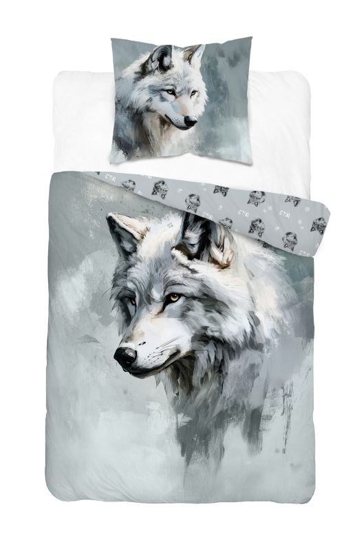 Obliečky Vlk akvarel 140/200, 70/80