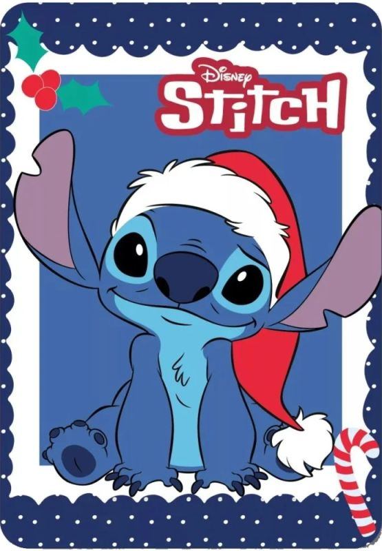 Fleece deka Lilo and Stitch vianoce 100/140