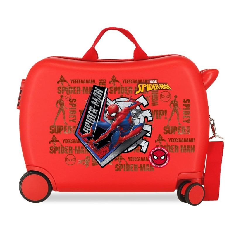 Detský kufrík na kolieskach Spiderman Great Power red MAXI