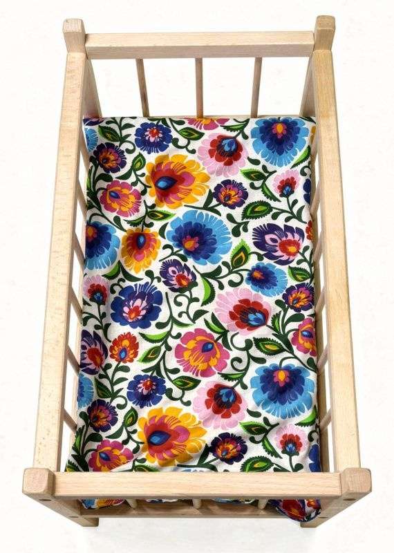 SDS Matrac do postieľky pre bábiky Kvety biela 50x28 cm