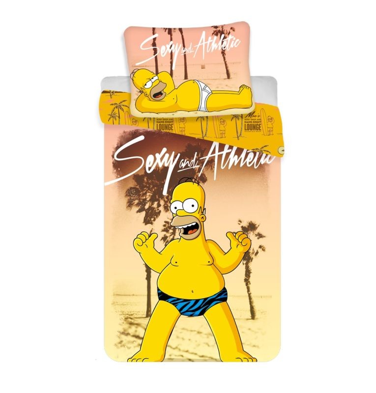 Obliečky Homer Simpson beach 140/200, 70/90