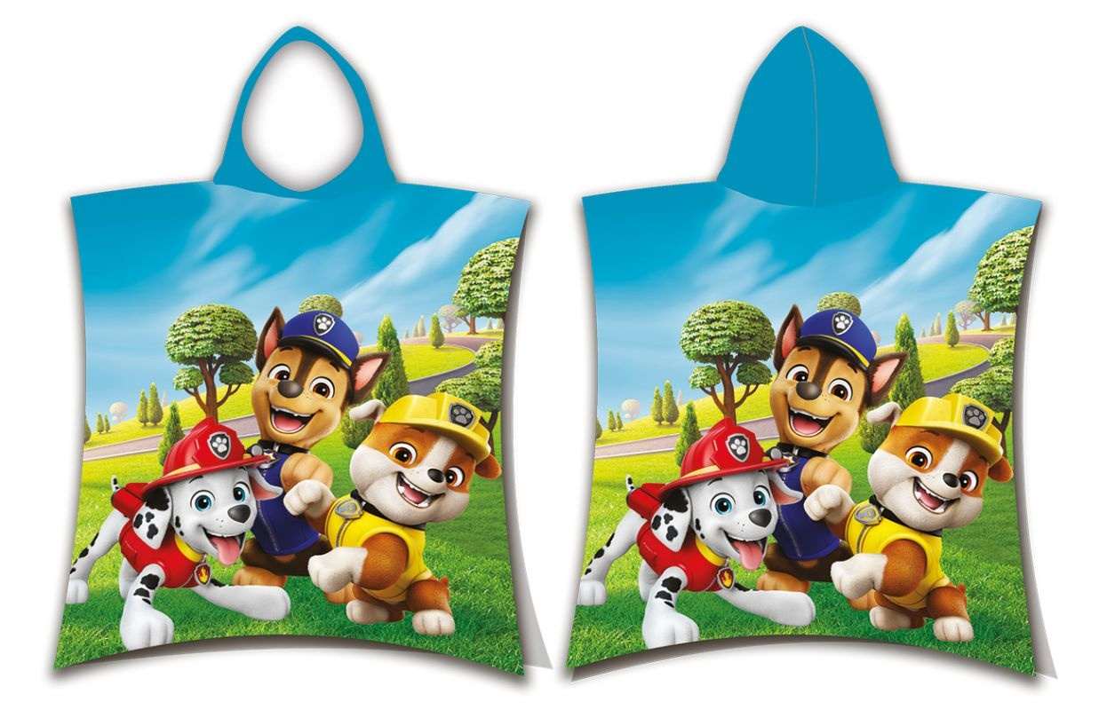 JERRY FABRICS Detské plážové pončo Paw Patrol PP643 – bavlna froté 50x115 cm