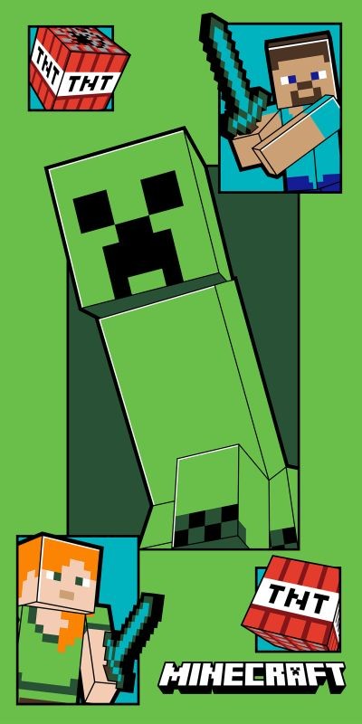 Osuška Minecraft Creeper Coming 70/140