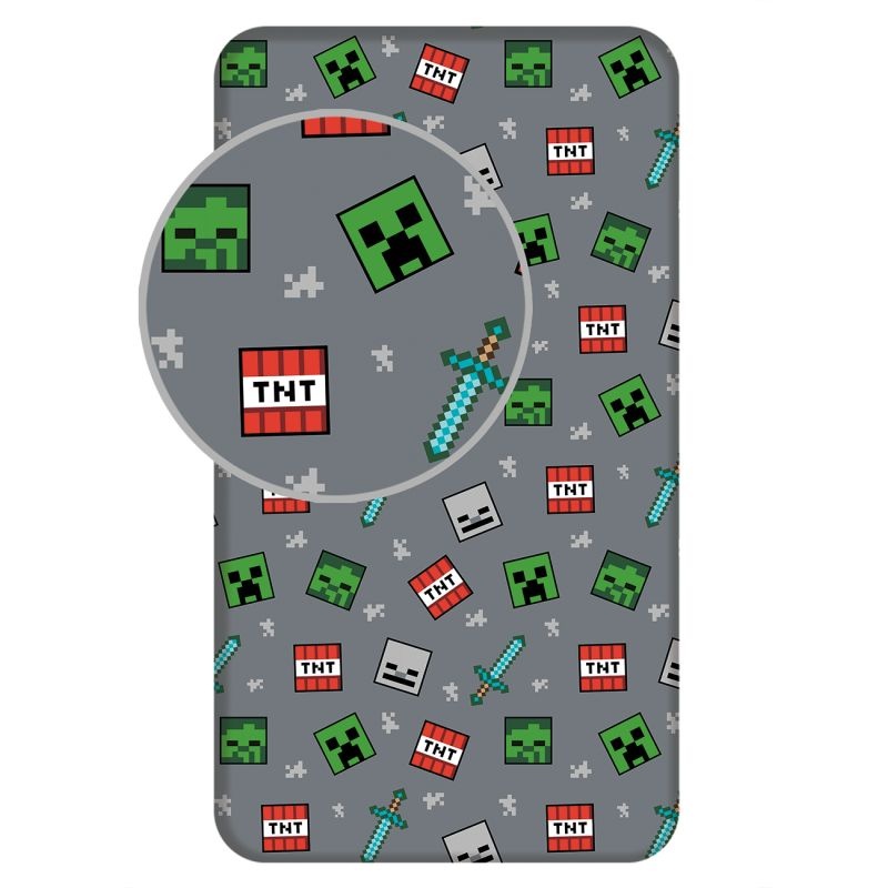 JERRY FABRICS Bavlnená plachta Minecraft We got this – 90x200 cm