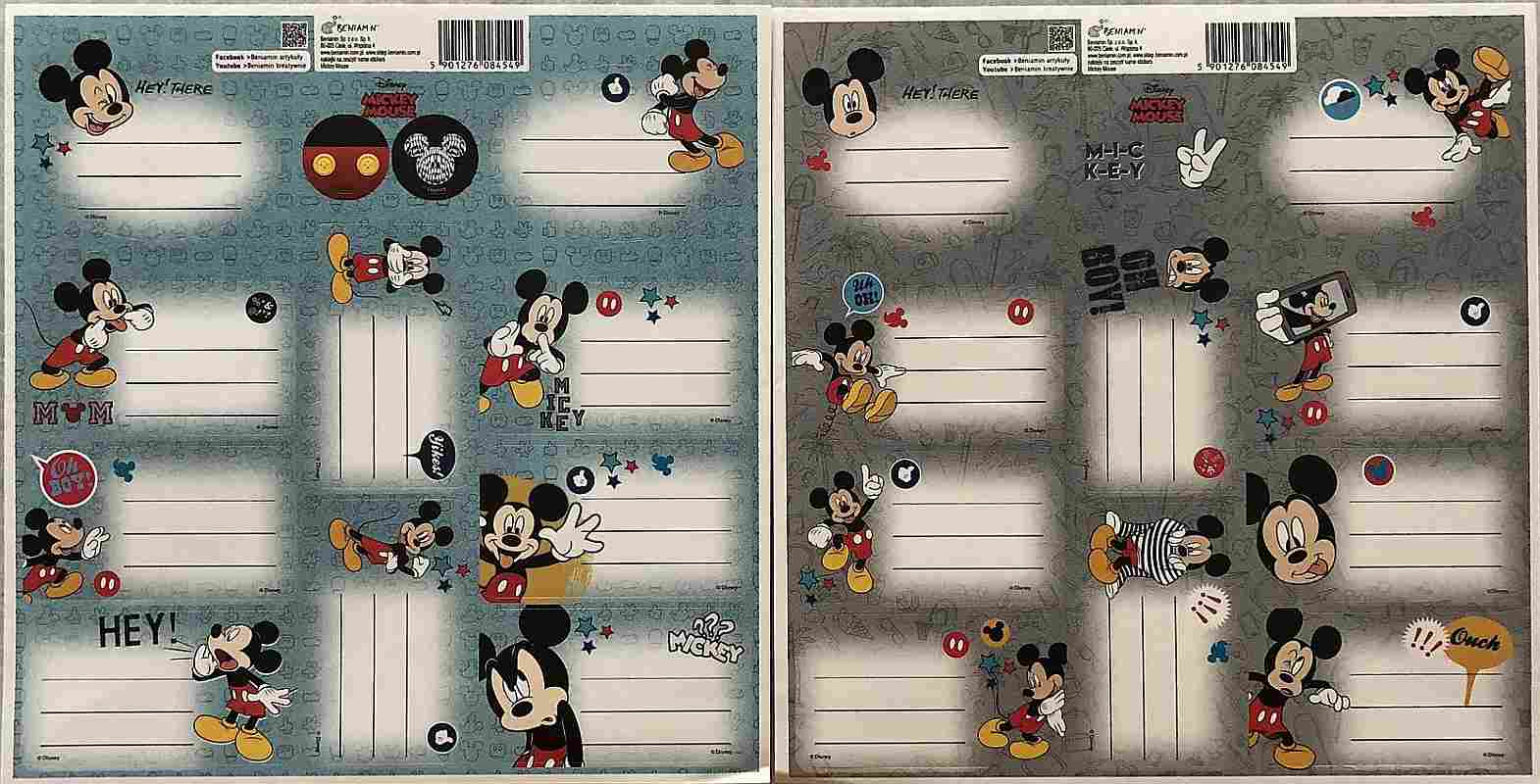 Samolepiace menovky Mickey
