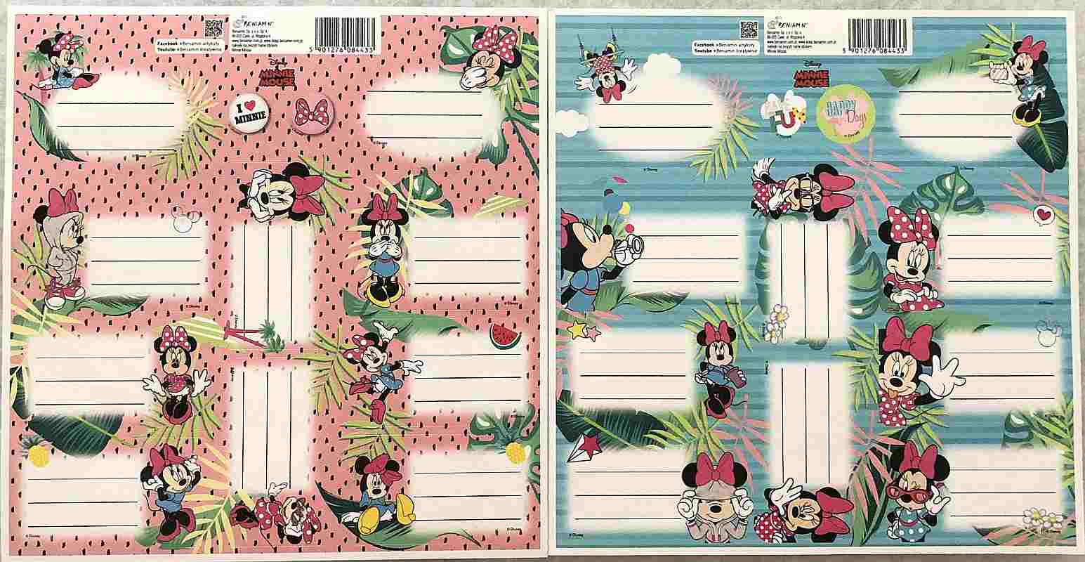 Samolepiace menovky Minnie
