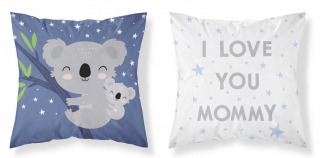 Obliečka na vankúšik Koala Love blue 40/40