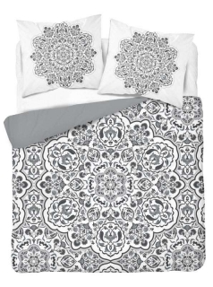 Francúzske obliečky Mandala grey 220/200, 2x70/80