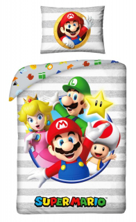 Obliečky Super Mario stripe