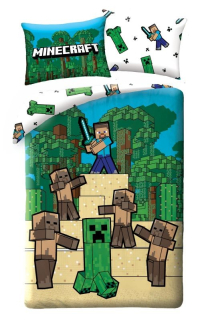 Obliečky Minecraft Creeper a Steve