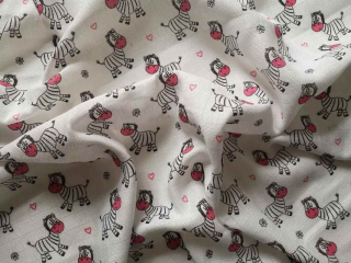 Látková plena s potlačou Zebra 70/70